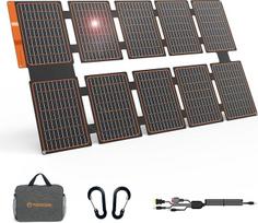 "FlexSolar" 100 W saulės baterija Sulankstomas DC/QC 3.0 USB-A ir PD3.0 USB-C saulės įkroviklis Monokristalinė saulės baterija, skirta stovyklavimui, sodui, užtrauktukui, išmaniajam telefonui
