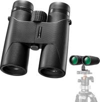 "K&F Concept" suaugusiųjų 10 x 42 HD juodos spalvos žiūronai BAK4 su trikojo laikikliu paukščių stebėjimui, medžioklei, žygiams, ekskursijoms