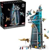 "LEGO Marvel Avengers" bokšto konstravimo rinkinys, detali ikoninės būstinės kopija su klasikinėmis filmų scenomis, 31 figūrėle ir autentiškais priedais, dovana "Marvel" gerbėjams ir modeliuotojams