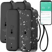 "Luminea Home Control WiFi" temperatūros jutiklis: 4 WiFi lauko ir vidaus temperatūros ir drėgmės jutiklių rinkinys (lauko temperatūros jutiklis, vidaus ir lauko jutiklis, drėgmės jutiklis)