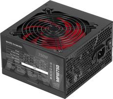 "Mars Gaming MPIII750", kompiuterio ATX 750 W maitinimo šaltinis, tyli AI-RPM technologija, 85 % efektyvumas, juodas