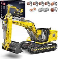 "Mould King Technik Excavator", APP nuotoliniu būdu valdomas vikšrinio ekskavatoriaus modelis, aukštųjų technologijų motorizuotas sunkvežimio modelis, tvirtinimo kaladėlės, konstruktoriaus rinkinys berniukams ir mergaitėms nuo 14 metų