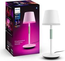 "Philips Hue White & Color Ambiance Go" nešiojamas stalinis šviestuvas, baltas, 370 lm, 16 milijonų spalvų, valdomas programėle ir mygtuku, suderinamas su "Amazon Alexa" ("Echo", "Echo Dot")