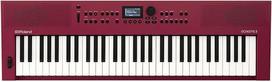 "Roland GO:KEYS 3" muzikos kūrimo klaviatūra, 61 klavišas, "ZEN-Core" variklis su daugiau kaip 1000 vidinių garsų, integruoti stereofoniniai garsiakalbiai, "Bluetooth Audio/MIDI" muzikos transliacijai - tamsiai raudona