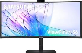 "Samsung ViewFinity S65VC" lenktas didelės raiškos monitorius su garsiakalbiais ir interneto kamera, 34 coliai, VA skydelis, 3440 x 1440 pikselių, atnaujinimo dažnis 100 Hz, atsako laikas 5 ms, USB-C su 90 W įkrovimo funkcija, pasukamas