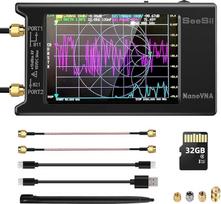 "Seesii NanoVNA-H4" antenų analizatorius su 32GB kortele, 4 colių vektorinis tinklo analizatorius Naujausia versija 4.3 10KHz-1.5GHz HF VHF UHF su jutikliniu Smith diagramos, fazės ir vėlinimo ekranu