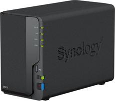 "Synology DS223" DS223 2 lizdų diskų stotis NAS (Realtek RTD1619B Quad-Core 2GB Ram 1xRJ-45 1GbE LAN prievadas), juoda