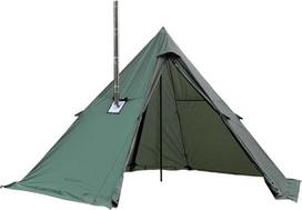 "Teepee" palapinė su orkaitės atidarymu ir sniego prijuoste 4 asmenų vandeniui atspari "Teepee" palapinė šeimos stovyklavimui, 4 sezonų piramidinė palapinė žygiams, lauke, žygiams, medžioklei, žvejybai