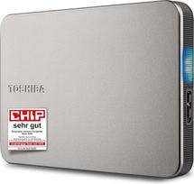 "Toshiba Canvio Flex" 1 TB nešiojamasis išorinis kietasis diskas (HDD), skirtas "Mac", "Windows" kompiuteriams, išmaniesiems telefonams ir planšetiniams kompiuteriams, suderinamas su daugeliu USB-C ir USB-A įrenginių, šiltai sidabrinės spalvos (HDTX210ESC