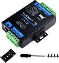 "Waveshare" 4CH RS485-RJ45 Ethernet konverterio modulis, pramoninis RS485 serijinis serveris, Modbus/MQTT/JSON palaikymas, 300~115200 BPS duomenų perdavimo sparta, 10/100M automatinio derinimo RJ45 jungtis