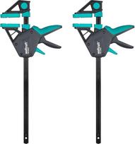 "wolfcraft 2 Pro Ergo" 8676060 Vienarankiai spaustuvai - patogūs spaustuvai, skirti naudoti visur - 300 mm spindulys - Pagaminta Europoje