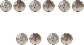12,7 cm Min. Hygrometer ohne Batterie Wandmontage Wandmontage Indoor Outdoor Analog Temperatur Luftfeuchtigkeitsmesser für Gewächshaus
