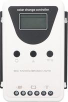 2023 Patobulintas saulės energijos įkrovimo valdiklis, DC 12V 24V 36V 48V valdiklis, automatinė PWM aptikimo sistema, saulės kolektorių įkrovimo valdiklis MPPT, automobilio parametrai, LCD ekranas (60A)