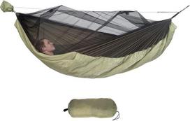 AMAZONAS Itin lengvas hamakas nuo uodų "Mosquito Traveller" dygsniuotas XXL | Integruota šilumos apsauga apie ≥ 5 °C | Gulimas paviršius apie 2,75 x 1,40 m | Svoris 0,95 kg, iki 200 kg