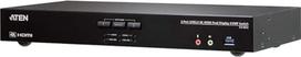 ATEN CS1842 2 prievadų "True 4K HDMI" dviejų vaizdų KVM jungiklis su garso ir USB 3.0 šakotuvu, juodas