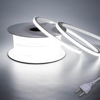 BENLUN AC 220 V neoninė LED juosta lauke 10 m, 6000 K Cool White LED juosta lauke, atspari vandeniui IP65, LED juosta 230 V tiesioginis prijungimas, 10 W/M šviesos juosta lauko netiesioginiam apšvietimui