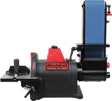 BUCKTOOL juostinis diskinis metalo šlifuoklis, 700 W šlifavimo mašina, šlifavimo juosta 100 x 914 mm, šlifavimo disko skersmuo 200 mm, šlifavimo juostos greitis 552 M/min, 2980 min-1, BD4802