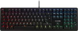 CHERRY G80-3000N RGB mechaninė žaidimų klaviatūra su RGB apšvietimu, vokiškas išdėstymas (QWERTZ), laidinė, originalūs "MX Silent Red" jungikliai, juoda