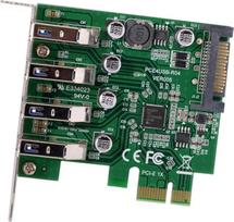 CY kortelė Žemo profilio 4 prievadai PCI-E į USB 3.0 HUB 5Gbps PCI Express išplėtimo adapteris 5Gbps pagrindinei plokštei