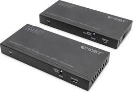 DIGITUS Assmann HDBaseT KVM ilgintuvas, 150 m, 4K/60Hz, USB 2.0, PoC, IR, juodas