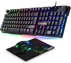 EMPIRE GAMING - "3-in-1" pakuotė MK800 - Žaidimų pelė QWERTY Italiana RGB 105 Tasti 19 Tasti Anti-Ghosting - Žaidimų pelė RGB Ergonomico 2400 DPI - Tappetino per Mouse - PC PS4 PS5 Xbox One/Series Mac