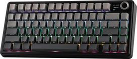 EPOMAKER X Aula F75 MAX Mechaninė žaidimų klaviatūra 75% su TFT ekranu ir sukamuoju mechanizmu, tarpinė, keičiama karštuoju būdu, belaidė žaidimų klaviatūra, skirta PC/Mac/Linux, QWERTY JAV išdėstymas (juoda, "Reaper Switch")