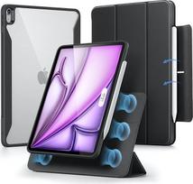 ESR "iPad Air" 13 colių M3/M2 dėklas, "iPad Air 2025/2024" pieštuko laikiklis, nuimamas magnetinis dangtelis, vertikalus stovas, visiškai palaiko pieštuką "Pencil Pro/USB-C", serija "Rebound 360", juodas