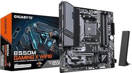 GIGABYTE B550M Gaming X WIFI6 pagrindinė plokštė - AMD Ryzen 5000 procesoriai, 5+3 fazių VRM, iki 3200 MHz DDR4, 1x PCIe 4.0 + 1x PCIe 3.0 M.2, Wi-Fi 6, 1GbE LAN, USB 3.2 Gen 1
