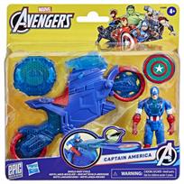 AVENGERS Kapitono Amerikos skydus šaudantis motociklas, 10 cm