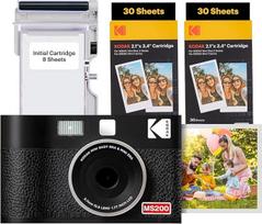 KODAK Mini Shot 2 ERA 4PASS 2-in-1 momentinis fotoaparatas ir nuotraukų spausdintuvas (5,3 x 8,6 cm) nuotraukų spausdintuvas + 8 lapai + 60 lapų kasetė - juoda