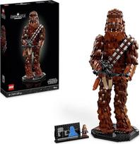 LEGO 75371 "Žvaigždžių karai" Chewbacca kolekcinė Wookie figūrėlė, lanko įtempiklis, mini figūrėlė ir informacinė lentelė, "Džedajų riterių sugrįžimas", modelių rinkinys suaugusiesiems, kūrybinė dovana vyrams ir moterims