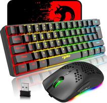 Mechaninė žaidimų belaidė klaviatūra Bluetooth 5.0 / 2.4G USB Dual Mode 2200mAh RGB LED apšvietimas Kompaktiškas pilnas Anti-Ghosting Key Belaidė žaidimų pelė 750mAh Lengva