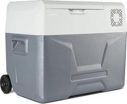 MEDION mobili elektrinė kompresorinė šaldymo dėžė (40 l talpos, elektrinė, mini šaldytuvo ir šaldiklio dėžė, USB, 230 V 12 V 24 V automobilinis adapteris, skirta automobiliui, sunkvežimiui, karavanui, stovyklavietei, valčiai, sodui, festivaliui, MD13111)