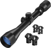 Mifhnby 3-9x40 "Mil-Dot" taikiklio optinis taikiklis medžioklei su 20 mm Picatinny žiedais ir 11 mm Dovetail Rail žiedais