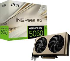 MSI "GeForce RTX 5060 8G Inspire 2X OC" - 8GB GDDR7 (28Gb/s/128 bitų), "PCIe 5", "Boost": 2535 Hz, HDMI 2.1b, "DisplayPort 2.1b