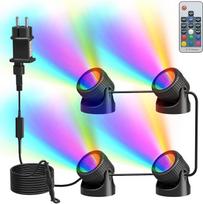 PChero RGB tvenkinio apšvietimas LED povandeninis apšvietimas Spotlight baseino apšvietimas Povandeninė šviesa IP68 vandeniui atspari tvenkinio šviesa su nuotolinio valdymo pulteliu baseino tvenkinio sodo medžio apdailai