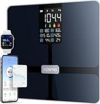 RENPHO Personenwaage Körperfettwaage mit VA-Display, Bluetooth Waage zur Messung von Gewicht und Fettanteil, BMI, Muskel- und Knochenmasse, kompatibel mit Apple Health, FSA HSA Store förderfähig