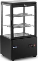 Royal Catering Šaldytuvo vitrina stiklinė 3 lygių 58 l - juoda