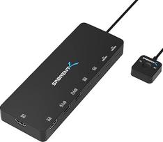 SABRENT KVM jungiklis, 2 USB C įėjimai, 2 USB-C išėjimai su 60 W PD, 2 USB prievadai, 2 HDMI prievadai 4K @ 60 Hz monitoriaus, nešiojamojo kompiuterio, kompiuterio, spausdintuvo, skenerio, pelės, klaviatūros, LED įrenginių ekranams