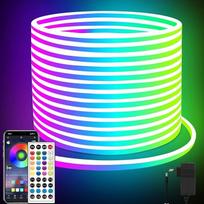 segrass 20 m neono LED juostelės IP65 vandeniui atspari LED juosta miegamajam Lanksti LED šviesos juosta su nuotolinio valdymo pulteliu / programėle RGB šviesos juostelės vidaus lauko miegamojo kambariui Namų dekoras