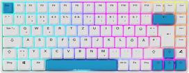Sharkoon Skiller SGK50 S3 PBT White, RGB žaidimų klaviatūra, Gateron G PRO 3.0 Yellow, 75% išdėstymas