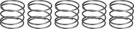 sourcing map Suspaudimo spyruoklė 30 mm išorinis skersmuo 1,6 mm vielos dydis 25 mm laisvasis ilgis Spyruoklinė plieninė konstrukcija Išplėstinės mechaninės suspaudimo spyruoklės, skirtos parduotuvėms ir remonto darbams - sidabrinės (5 vnt.)