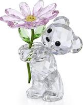 Swarovski Kris Bear A Daisy for You, detalus meškiukas iš įvairiaspalvių spindinčių kristalų