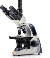 SWIFT SW380T trinokulinis mikroskopas 40X-2500X su "Siedentopf" galvute, laboratorinis sudėtinis mikroskopas su WF 10X/25X okuliarais, skirtas studentams ir suaugusiesiems, itin tikslus fokusavimas, suderinamas su fotoaparatu