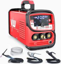 Vector Combi inverterinis suvirinimo aparatas DC WIG TIG impulsinis su 200 Amp plieno/nerūdijančio plieno suvirinimas, RF uždegimas IGBT elektrodai Suvirinimo aparatas MMA E-HAND Inverterinis suvirinimo aparatas - Toyok 2300