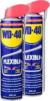 WD-40 tepalinė alyva, 2 x 400 ml, skardinė su lanksčiu purškimo vamzdeliu, tepalas, šliaužianti alyva, 400 g, apsaugo nuo korozijos, bendras mašinų tepimas