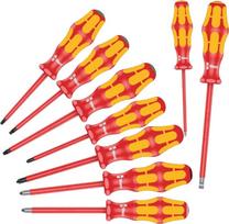 Wera 05133355001 VDE (Vokietijos elektrotechnikos asociacijos) atsuktuvų rinkinys 160i/162i/167i/9 - 9 dalių Torx Ph, Pz, plokščia galvutė