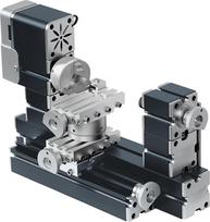 ZHRUI 60W Sunkiasvorės mini tekinimo staklės Metal DIY 4 ašių tekinimo staklės su baze 12000 aps/min medienai, minkštiesiems metalams, pleksiglasui, plastikui