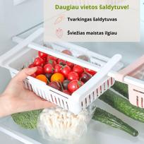 Reguliuojamas šaldytuvo stalčius – tvarka vos per kelias sekundes