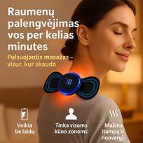 Pulsuojantis raumenų masažuoklis (pulsai, kurie mažina skausmą akimirksniu)